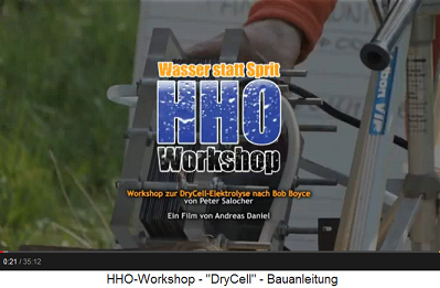 Wasser statt Sprit - HHO-Workshop von
                          Peter Salocher - Film von Andreas Daniel