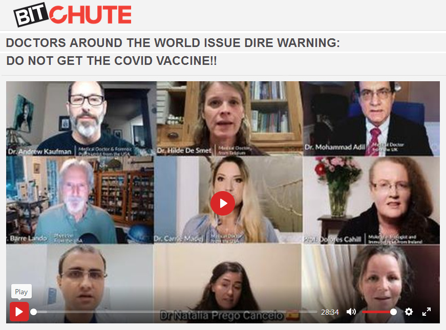 27.12.2020: Warnung vor
mRNA-Gen-Impfung durch
verschiedene Ärzte
("USA", GB, Irland
etc.) 27.12.2020: Warnung
vor mRNA-Gen-Impfung durch
verschiedene Ärzte
("USA", GB, Irland
etc.)