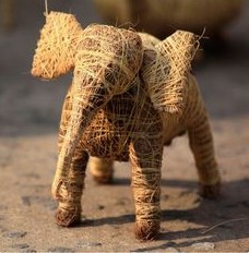 Elephant doll
              of coconut fiber