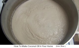 The
                    coconut cream is boiling