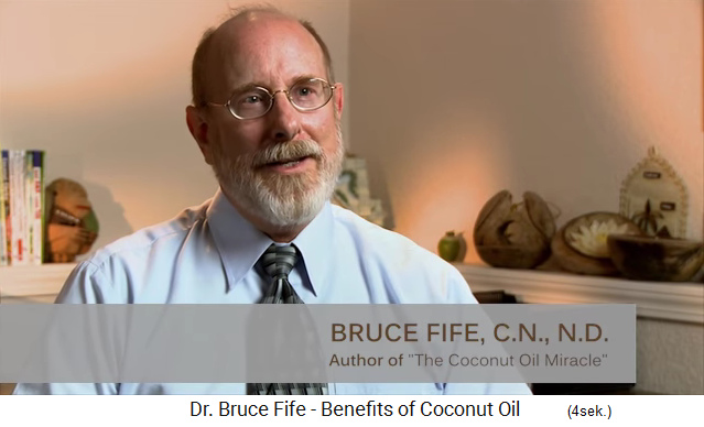 Bruce Fife, pioneer of the Coconut
                Research Center [12] - he wrote the book "The
                Coconut Oil Miracle"