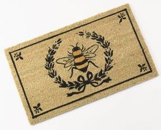 Fussmatte aus Kokosfaser mit Bienen-Design