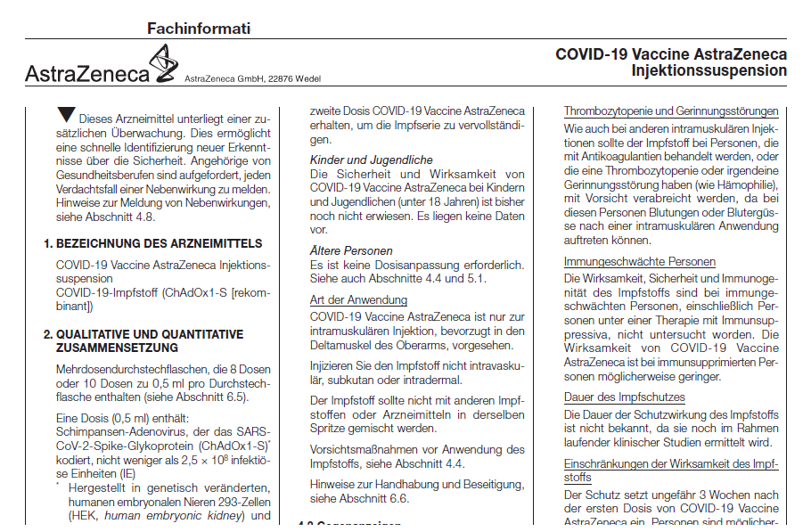 KV Berlin: SCHLANGENGIFTimpfung von AstraZeneca
mit Schimpansen-Adenovirus KV Berlin:
SCHLANGENGIFTimpfung von AstraZeneca mit
Schimpansen-Adenovirus