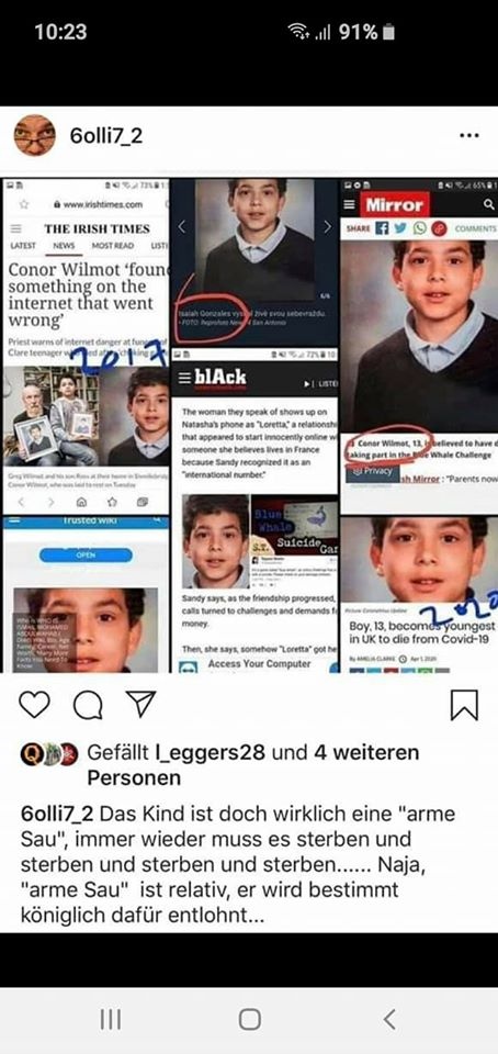Bub stirbt mehrfach, 2017 schon, und nun 2020 mit
                Corona19-Virus schon wieder - wahrscheinlich ist er ein
                Fotomodell oder verkauft sein Kinderfoto f�r Kampagnen