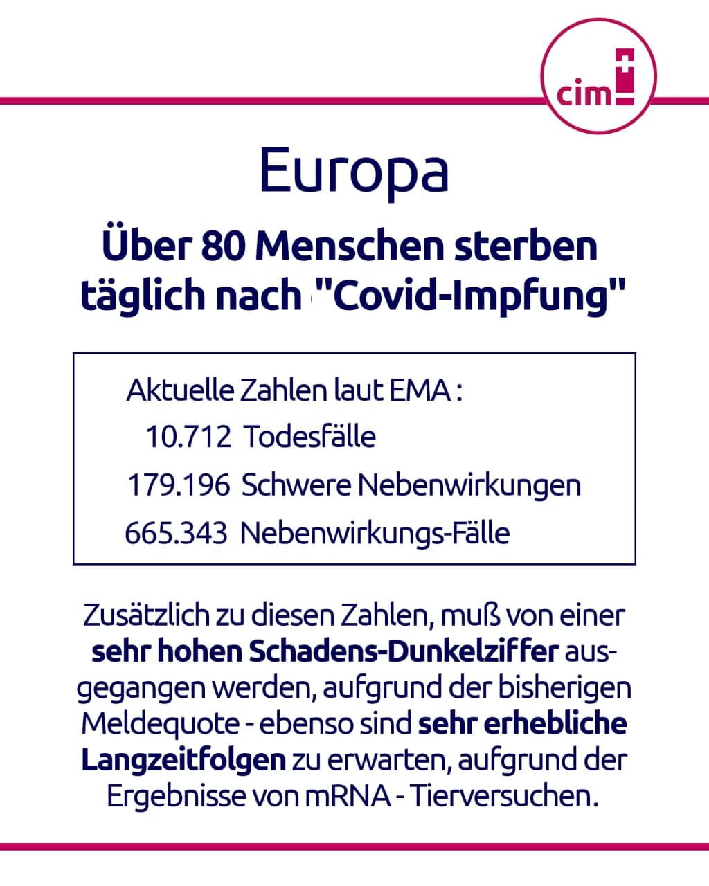 Kriminelle Pharma-EU am
                      29.7.2021: �ber 80 GENimpfmorde pro Tag