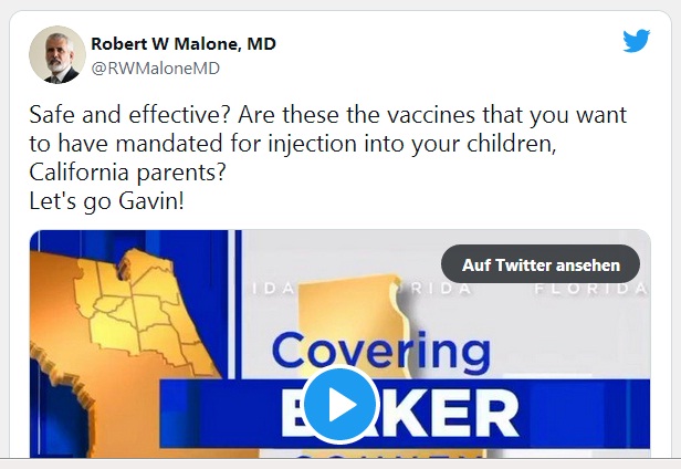 Video von Malone warnt vor GENimpfungen
16.11.2021 Video von Malone warnt vor
GENimpfungen 16.11.2021