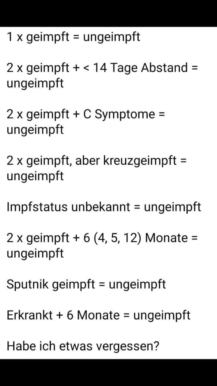 Die
                FALSCHEN Ungeimpften, Liste