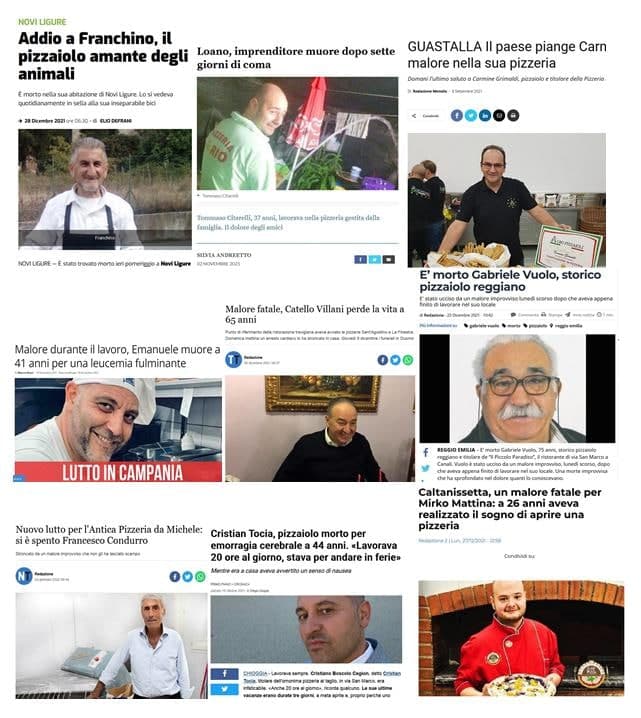 Verdacht GENimpfmorde in Italien
                  5.2.2022: Mindestens 13 Pizzab�cker in 6 Monaten weg -
                  meist Herzstillstand