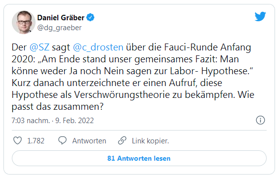 Anzeige gegen
                      Drosten Foto 2: Drosten erfindet
                      Verschw�rungstheorien