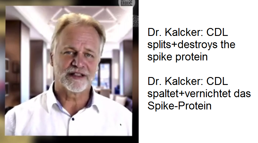 Peru 21.9.2022: Dr. Kalcker meint, CDL leitet
auch die Spikeproteine aus: Ausleitung von
Spike-Proteinen Peru 21.9.2022: Dr. Kalcker
meint, CDL leitet auch die Spikeproteine aus:
Ausleitung von Spike-Proteinen
