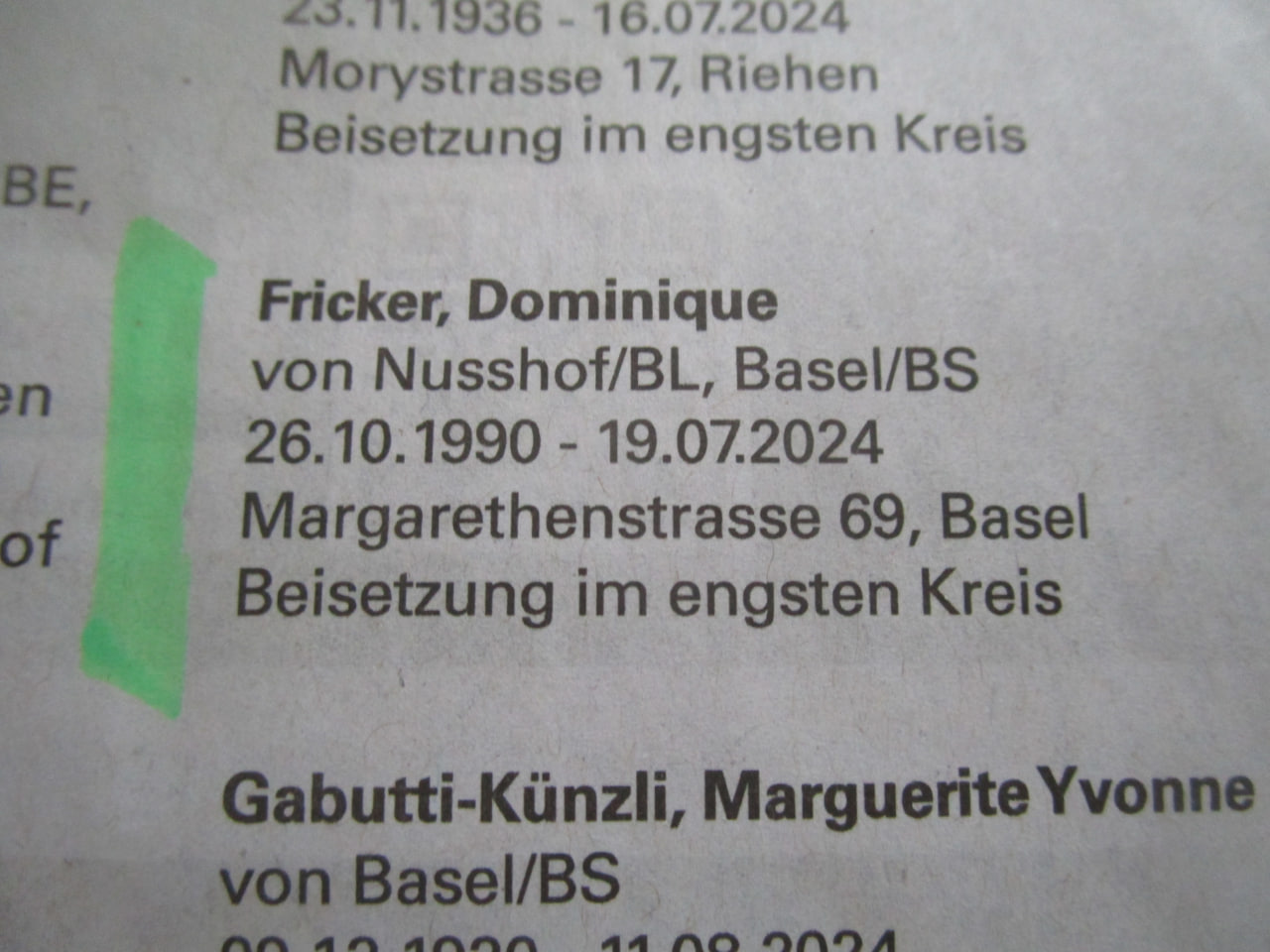 Verdacht "Corona"-Impfmord Basel am
22.8.2024: Mann mit ca. 34 weg Verdacht
"Corona"-Impfmord Basel am 22.8.2024: Mann
mit ca. 34 weg