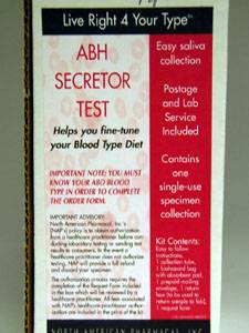 Sekretor-Test, Verpackung Sekretor-Test, Verpackung