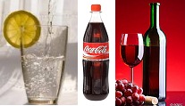 Getr�nke, zum Beispiel
                                      Zitronenwasser, Coca-Cola oder
                                      Rotwein