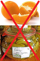 Essiggurken und Orangen
                          sind zu sauer f�r Blutgruppe AB