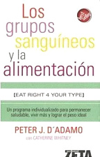 Libro de
                      Dr. Peter D'Adamo y Catherine Whitney: "Los
                      grupos sangu�neos y la alimentaci�n. Un programa
                      individualizado para permanecer saludable, vivir
                      m�s y lograr el piso ideal" (traducci�n de
                      "Eat right for your type"). Edici�n
                      Zeta