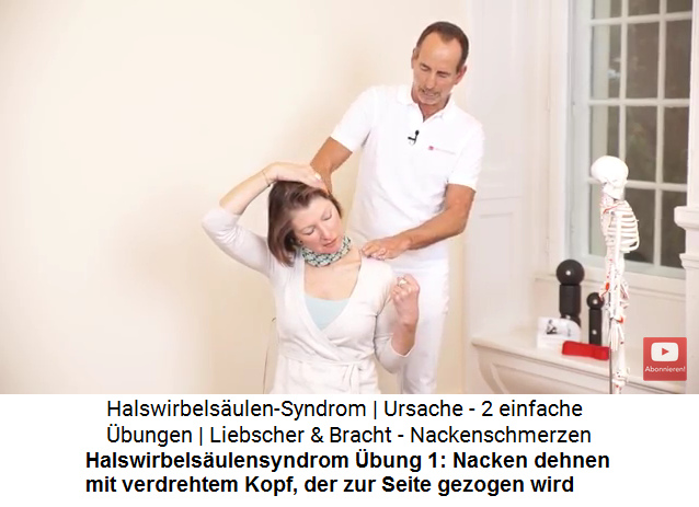 HWS-Syndrom �bung 1: Kopf
                    verdrehen und Nacken dehnen