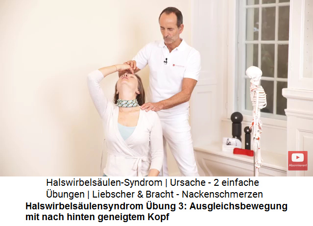 HWS-Syndrom �bung 3: Kopf
                    nach hinten neigen