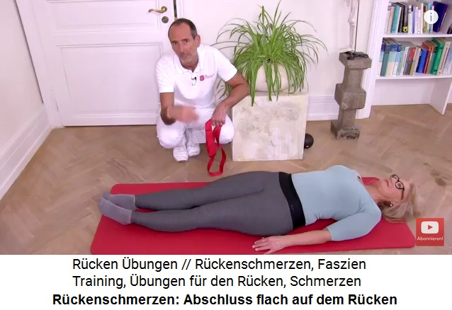 Zum Abschluss der
                      R�cken�bungen liegt man eine Weile entspannt auf
                      dem R�cken