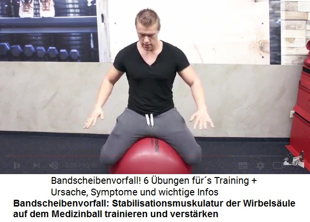 Balance-�bung auf
                                                  dem Medizinball, so
                                                  werden die
                                                  Stabilisatoren der
                                                  Wirbels�ule aufgebaut
