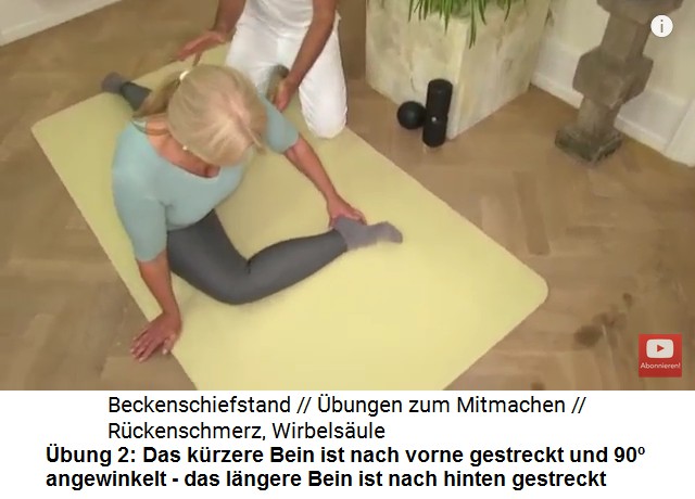 Beckenschiefstand �bung
                      2: Spagat�bung, das vordere Bein ist um 90 Grad
                      angewinkelt und der Oberk�rper im Hohlkreuz nach
                      vorne geneigt 01