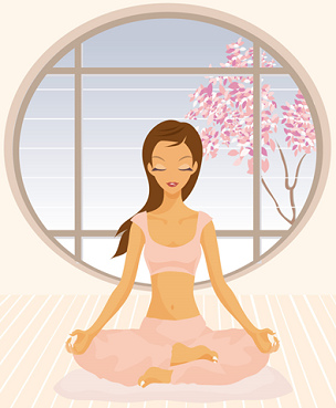 Joga: Oberschenkel-Quadrizeps dehnen im
                            Schneidersitz