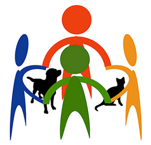 Familienstellen, Grafik mit Familie, Hund und
              Katze