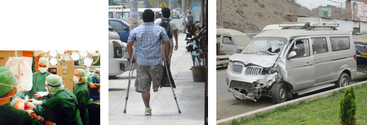 Schmerzen,
                              Operationsfolgen und Unfallfolgen