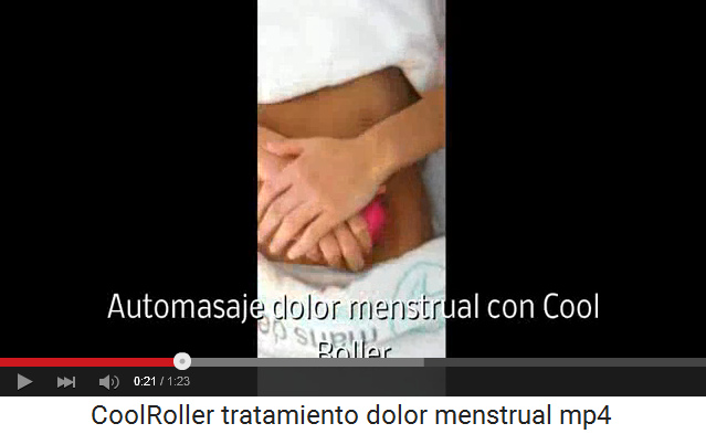 Masaje contra dolor menstrual estimulando y
                    relajando la matriz y los �rganos vecinos con un
                    roller 01