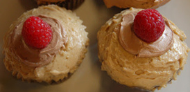 Br�ste als Pl�tzchen mit Himbeeren