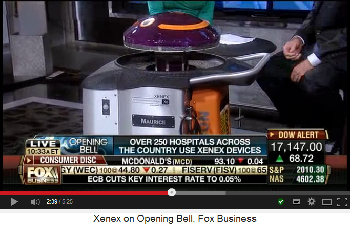 Xenex UV light disinfector is coming
                            out with the lamp 01