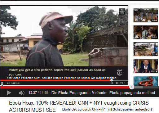 The propaganda method is
to spread panic in the country and
"when you get a sick patient, report
the sick patient as soon as you can"
so many more and more Ebola
"cases" are reported The propaganda method is to spread
panic in the country and "when you
get a sick patient, report the sick
patient as soon as you can" so many
more and more Ebola "cases" are
reported
