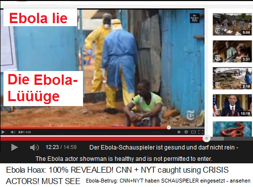 Der Ebola-Schauspieler der
CIA-New York Times sitzt von alleine
aufrecht auf dem Boden und ist gesund und
wird nicht aufgenommen - aber er wird für
seine Schauspielerei bezahlt (!!!) Der
Ebola-Schauspieler der CIA-New York Times
sitzt von alleine aufrecht auf dem Boden und
ist gesund und wird nicht aufgenommen - aber
er wird für seine Schauspielerei bezahlt
(!!!)