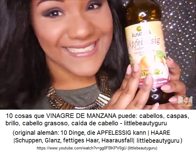 Vinagre de manzana org�nico
                cura el cuero cabelludo, los cabellos, y aun la ca�da
                del cabello desaparece