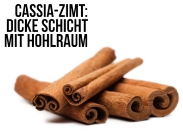 Cassia-Zimt mit Hohlraum mit viel Cumarin