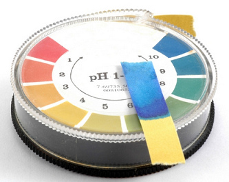 pH-test with a circle scale