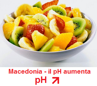 macedonia di frutta, il pH
aumenta macedonia di frutta, il pH aumenta