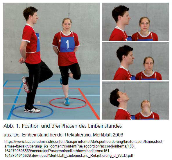 Der Einbeinstand ist eine Armee-Übung der
schweizer Armee seit 2006 Der Einbeinstand ist
eine Armee-Übung der schweizer Armee seit 2006