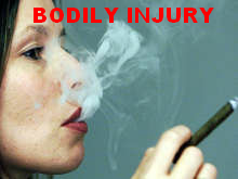 Raucherin mit
                            Hauptstromrauch: K�rperverletzung