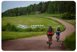 Fahrrad fahren / Velo fahren -- Fahrradtour /
                  Velotour ist auch f�r den R�cken hervorragend