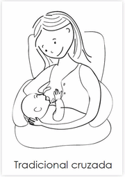 Lactar un bebe, posici�n 2 tradicional
                            cruzada