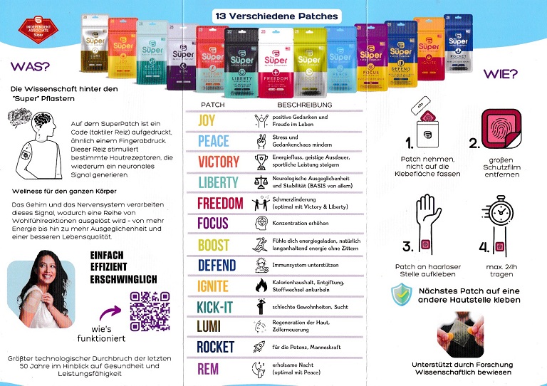 Rillenpflaster "Super
                  Patch", Prospekt R�ckseite