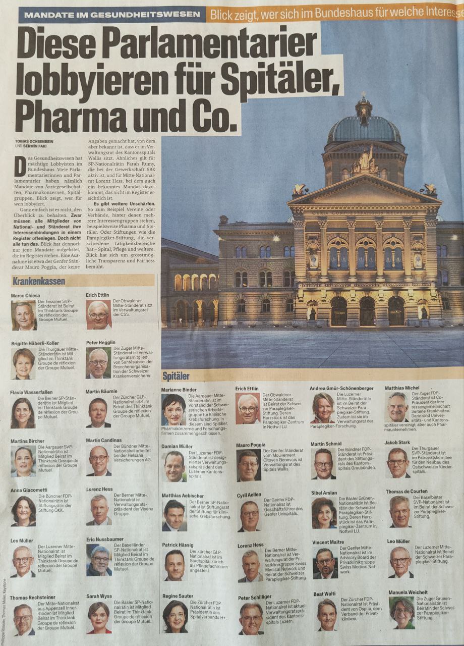 Kriminell-korrupte Regierung der Schweiz am
4.5.2024: Über 50 Parlamentarier sind Agenten der
kriminellen Pharma 01: 34 Pharma Agenten Kriminell-korrupte Regierung der Schweiz am
4.5.2024: Über 50 Parlamentarier sind Agenten der
kriminellen Pharma 01: 34 Pharma Agenten