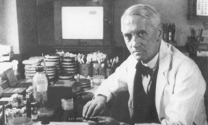 Alexander Fleming im Labor