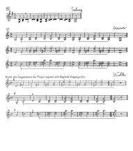 Seite 11: Die �bungen bestehen vor
                            allem aus Terzen und Sexten, wobei die
                            Terzen oben eine leere Saite haben und die
                            Finger z.T. liegengelassen werden k�nnen.
                            Die Fingerstellung und die Position des
                            linken Arms m�ssen entsprechend angepasst
                            werden (Seling, Maurer, K�chler)