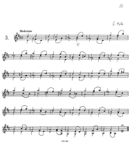 Seite 19: Doppelgriffsstudie Nr. 3
                            (Moderato) von E. Polo, mit Fingerwechseln
                            im Legato, w�hrend andere Finger gehalten
                            werden