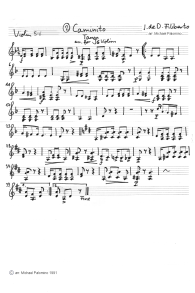 Filiberto: Tango "Caminito"
                            ("Kleiner Spaziergang"), Violine 5
                            und 6