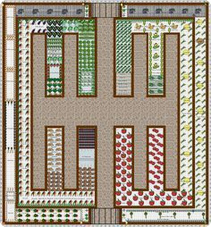 Raised beds: rectangle with 4 Ms