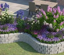 Raised bed in form of waves