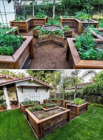 Cultivation area
                          with raised beds, in the center a six-star