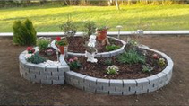 Raised bed circular with different sized
                          circles small, medium, large